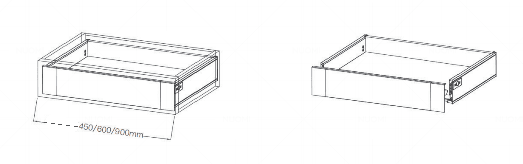 Simple series low inner front board for drawer box 1