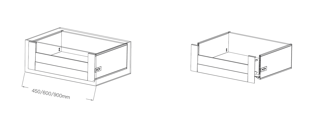 Simple series low inner front board for drawer box 2