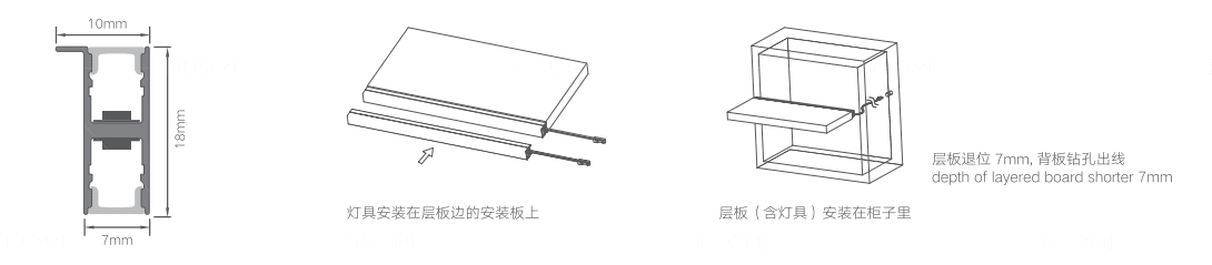 Nox Series Surface Mounted Rearing Lighting Upwards And Downwards 1