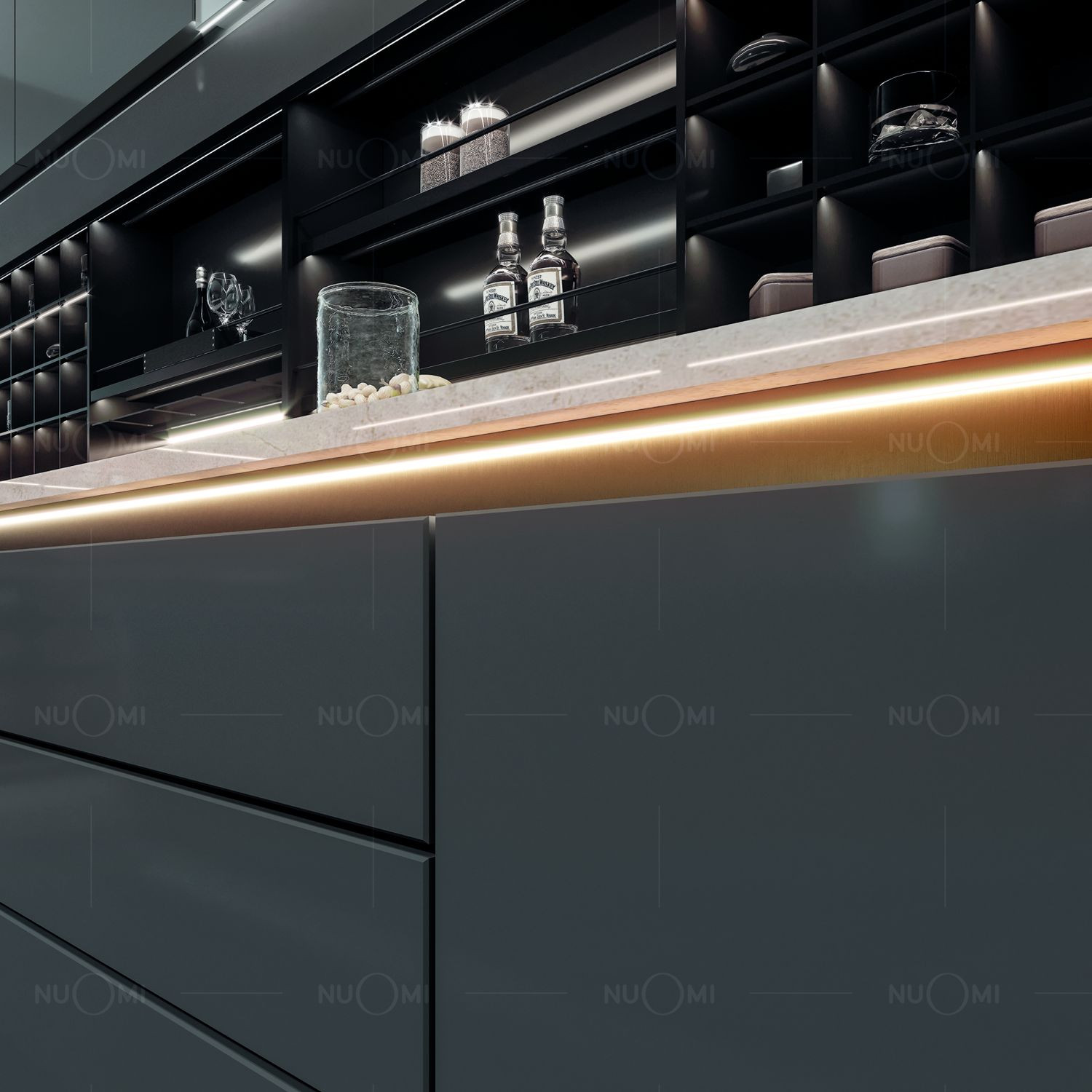 Concealed handle with light (12)